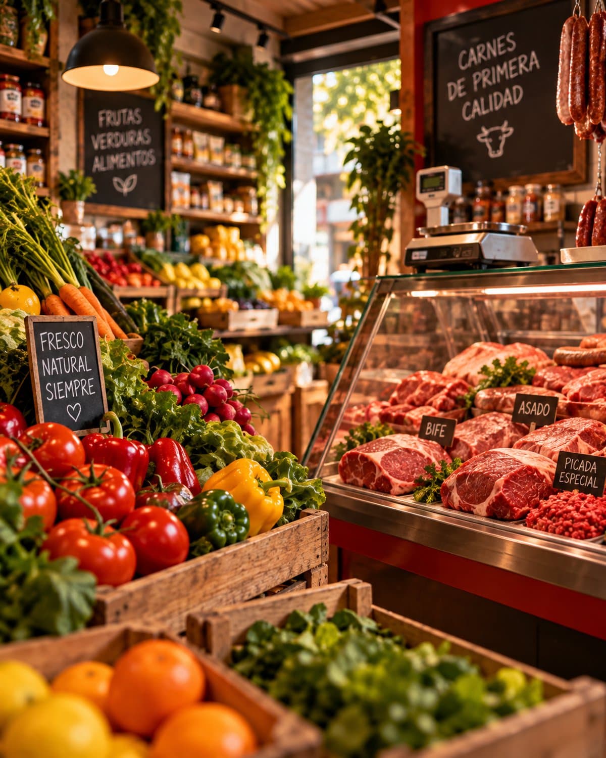 Ejemplo de comercio: Verdulerías y carnicerías
